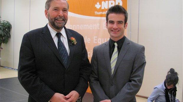 Matthew Dubé voit en Thomas Mulcair un grand atout pour le NPD